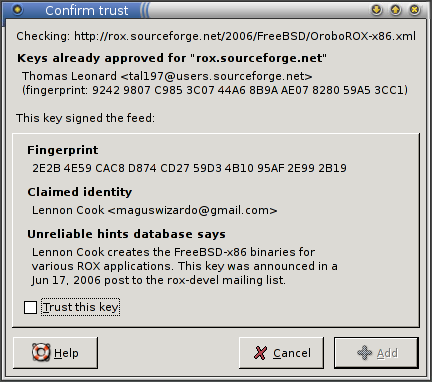 You are asked to confirm each new key
